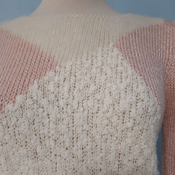 Vintage Lilly of California Barbiecore Geometric Sweater Artsy Size Meduim Pink - Picture 11 of 15